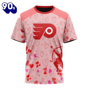 Personalized NHL Philadelphia Flyers Special Design For Valentines Day All Over Print Shirt