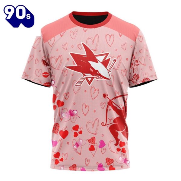 Personalized NHL San Jose Sharks Special Design For Valentines Day All Over Print Shirt