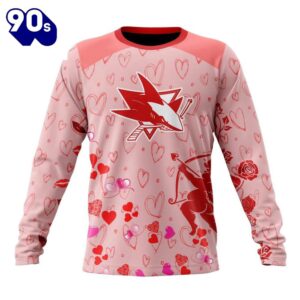 Personalized NHL San Jose Sharks Special Design For Valentines Day All Over Print Shirt