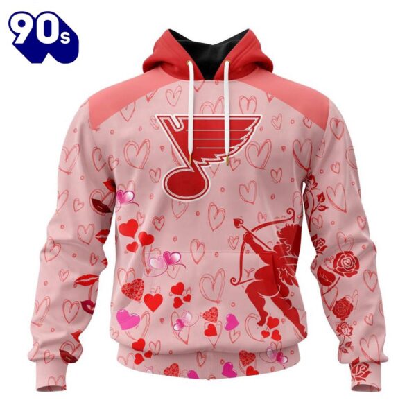 Personalized NHL St. Louis Blues Special Design For Valentines Day All Over Print Shirt