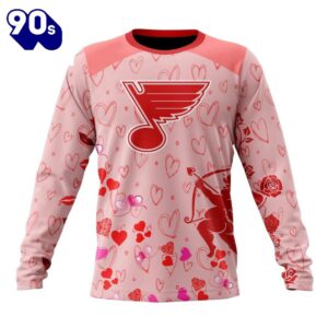 Personalized NHL St. Louis Blues Special Design For Valentines Day All Over Print Shirt