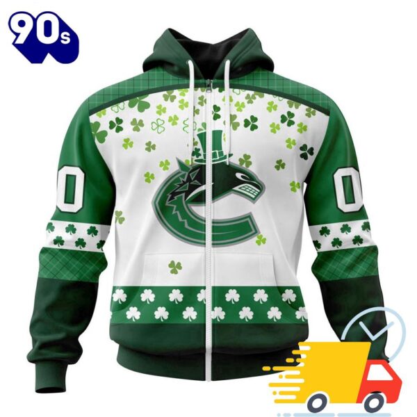 Personalized NHL Vancouver Canucks Special Design For St. Patrick Day All Over Print Shirts