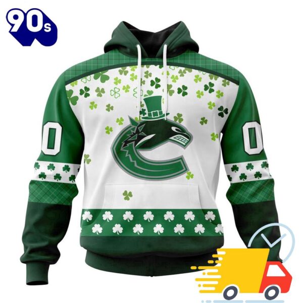 Personalized NHL Vancouver Canucks Special Design For St. Patrick Day All Over Print Shirts