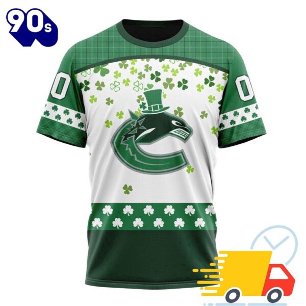 Personalized NHL Vancouver Canucks Special Design For St. Patrick Day All Over Print Shirts