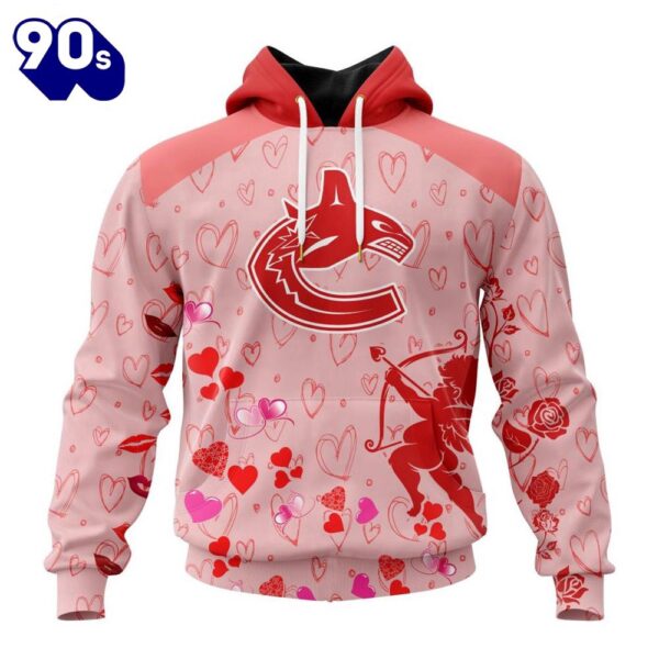 Personalized NHL Vancouver Canucks Special Design For Valentines Day All Over Print Shirt