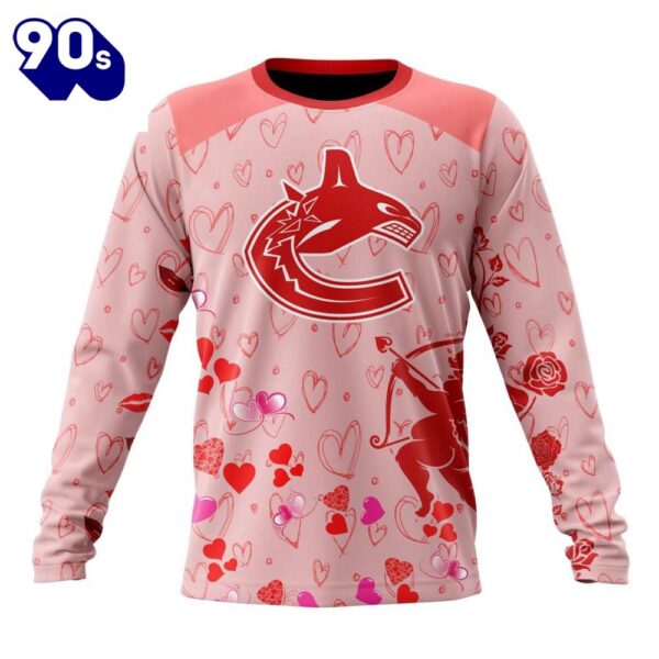 Personalized NHL Vancouver Canucks Special Design For Valentines Day All Over Print Shirt