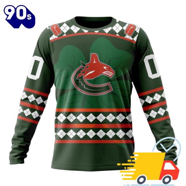 Personalized NHL Vancouver Canucks Specialized Unisex Kits Hockey Celebrate St Patrick’s Day All Over Print Shirts
