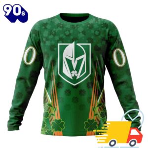 Personalized NHL Vegas Golden Knights Full Green Design For St. Patrick's Day All Over Print Shirts