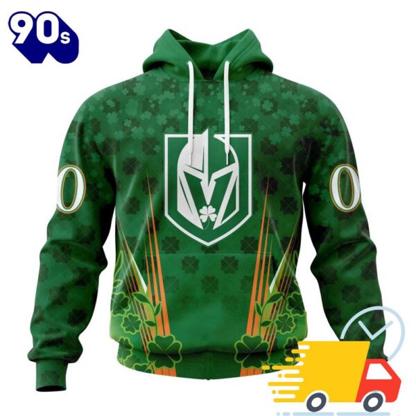 Personalized NHL Vegas Golden Knights Full Green Design For St. Patrick’s Day All Over Print Shirts