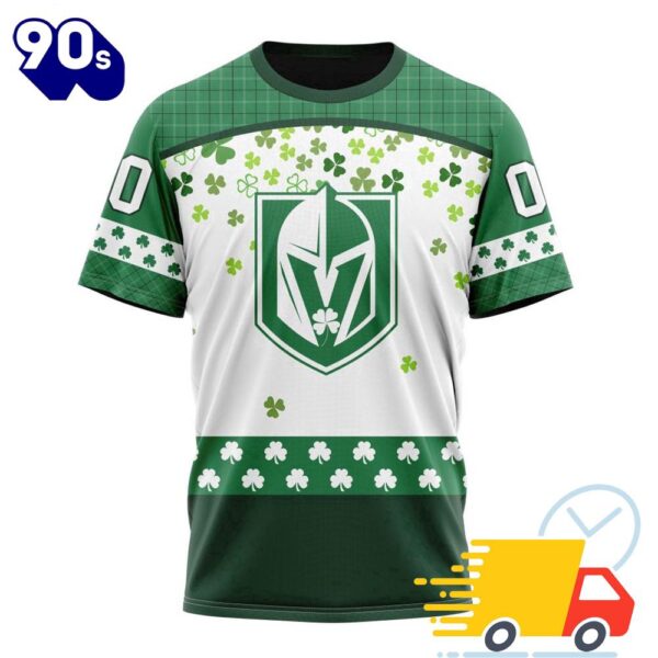 Personalized NHL Vegas Golden Knights Special Design For St. Patrick Day All Over Print Shirts