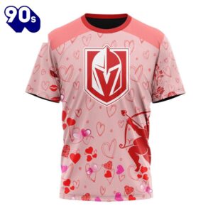 Personalized NHL Vegas Golden Knights Special Design For Valentines Day All Over Print Shirt