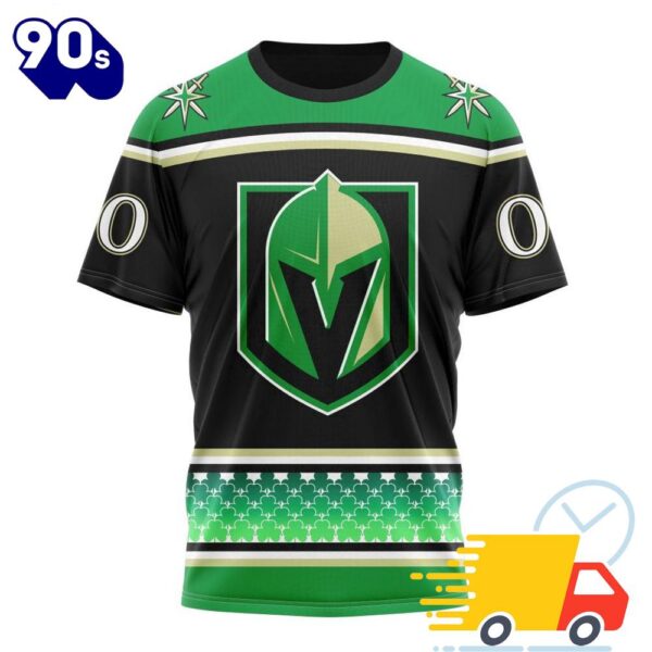 Personalized NHL Vegas Golden Knights Specialized Hockey Celebrate St Patrick’s Day All Over Print Shirts