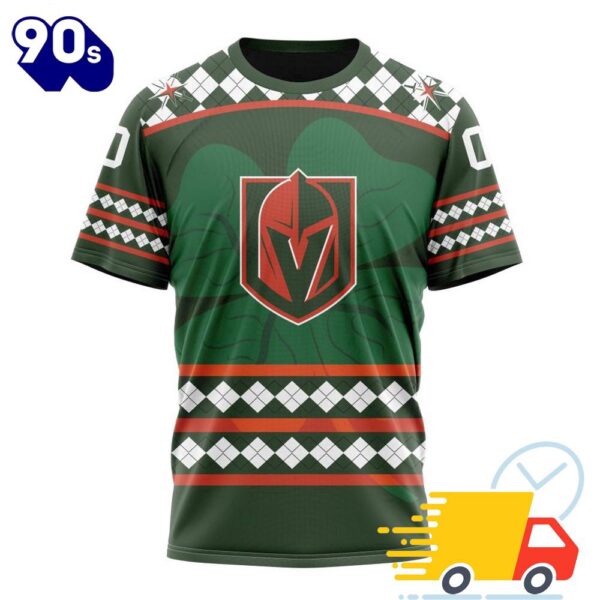 Personalized NHL Vegas Golden Knights Specialized Unisex Kits Hockey Celebrate St Patrick’s Day All Over Print Shirts