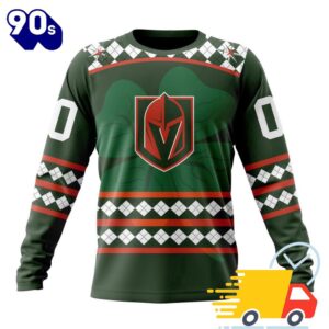Personalized NHL Vegas Golden Knights Specialized Unisex Kits Hockey Celebrate St Patrick's Day All Over Print Shirts
