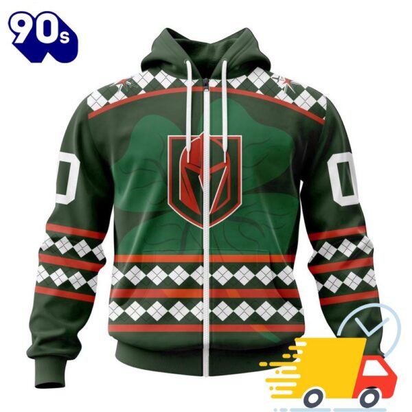 Personalized NHL Vegas Golden Knights Specialized Unisex Kits Hockey Celebrate St Patrick’s Day All Over Print Shirts