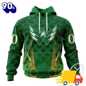 Personalized NHL Washington Capitals Full Green Design For St. Patrick's Day All Over Print Shirts