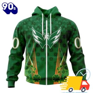 Personalized NHL Washington Capitals Full Green Design For St. Patrick's Day All Over Print Shirts