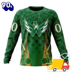 Personalized NHL Washington Capitals Full Green Design For St. Patrick's Day All Over Print Shirts