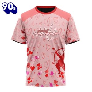 Personalized NHL Washington Capitals Special Design For Valentines Day All Over Print Shirt