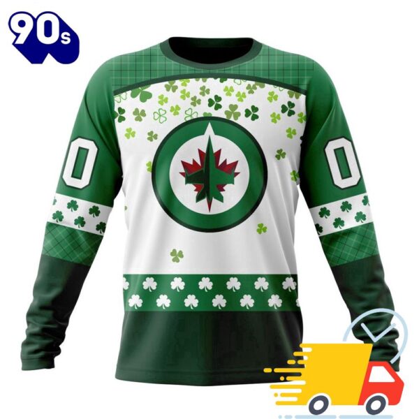 Personalized NHL Winnipeg Jets Special Design For St. Patrick Day All Over Print Shirts