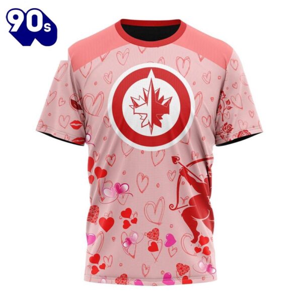 Personalized NHL Winnipeg Jets Special Design For Valentines Day All Over Print Shirt