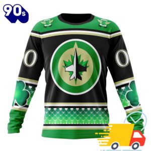 Personalized NHL Winnipeg Jets Specialized Hockey Celebrate St Patrick's Day All Over Print Shirts