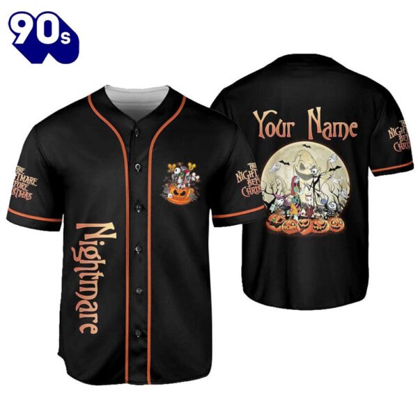 Personalized Nightmare Jack & Sally Baseball Jersey  Gift For Fans