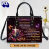 Personalized No Weapon Formed Against You Shall Prosper Leather Bag , Christian Bags  Gift For Women Christmas