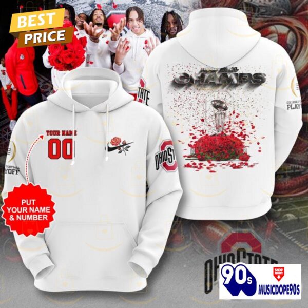 Personalized Ohio State Buckeyes Football Rose Bowl Champs Hoodie