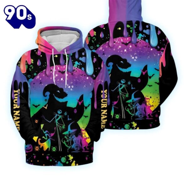 Merry Christmas  Personalized Oogie Boogie Nightmare Colorful Hoodie