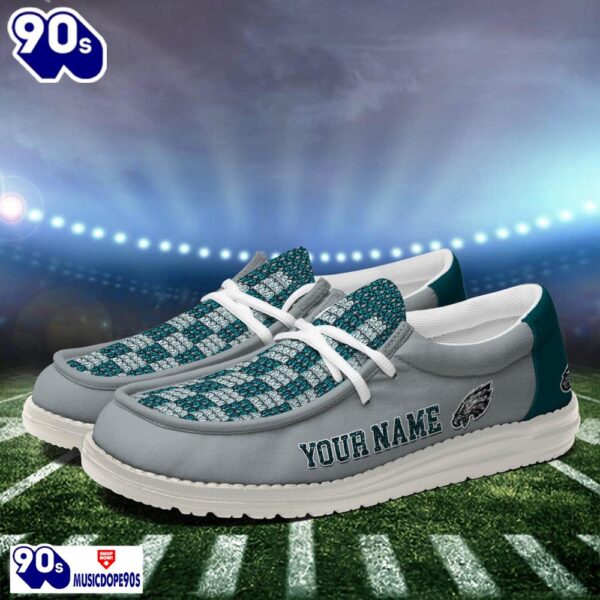 Personalized Philadelphia Eagles NFL 32 Teams HeyDude Canvas Loafer Shoes