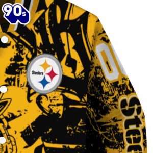 Personalized Pittsburgh Steelers Fishing Art Gold Jacket