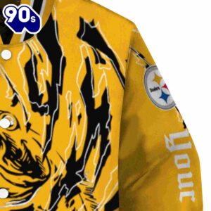 Personalized Pittsburgh Steelers Fishing Passion Gold White Jacket