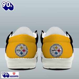 Personalized Pittsburgh Steelers NFL 32 Teams HeyDude Canvas Loafer Shoes