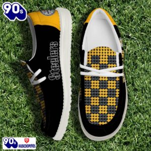 Personalized Pittsburgh Steelers NFL 32 Teams HeyDude Canvas Loafer Shoes