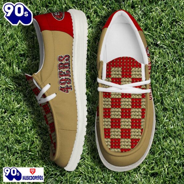 Personalized San Francisco 49ers NFL 32 Teams HeyDude Canvas Loafer Shoes