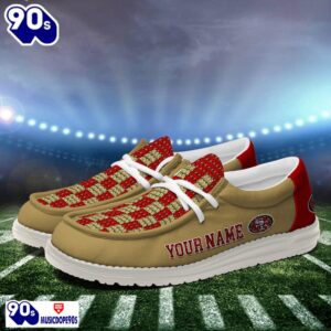 Personalized San Francisco 49ers NFL 32 Teams HeyDude Canvas Loafer Shoes