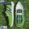 Personalized Seattle Seahawks NFL Team White Canvas Loafer Shoes