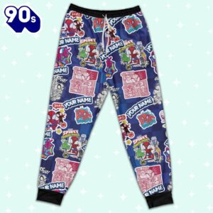 Personalized Spidey and His Amazing Friends Spidey Comic Sticker Cute Birthday Pajamas - Movie Cartoon Holiday Pajamas