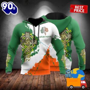 Personalized St Patrick Day Irish Shamrock Green 3D Novelty Hoodie 2025