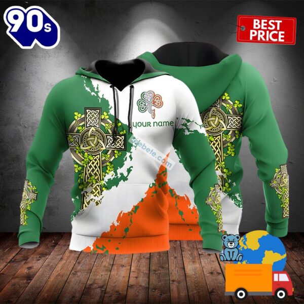 Personalized St Patrick Day Irish Shamrock Green 3D Novelty Hoodie 2025