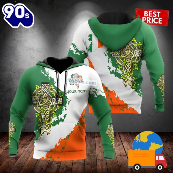 Personalized St Patrick Day Irish Shamrock Green 3D Novelty Hoodie 2025