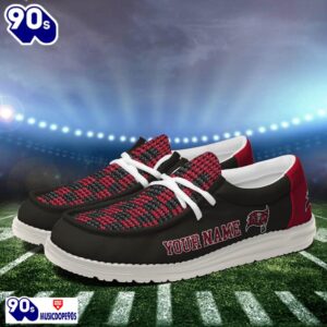 Personalized Tampa Bay Buccaneers NFL 32 Teams HeyDude Canvas Loafer Shoes