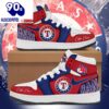 Personalized Texas Rangers Blue Red  Nike Logo Design Air Jordan 1 High Top