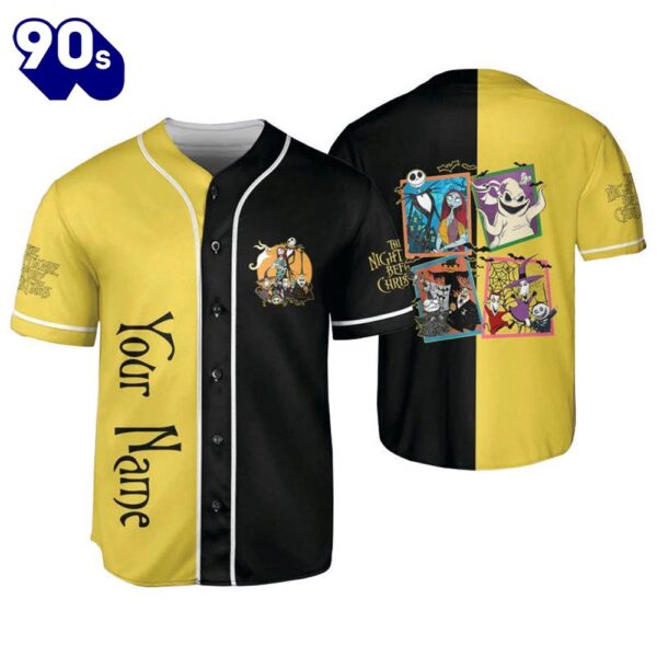 Personalized The Nightmare Before Christmas Characters Baseball Jersey  Gift For Fans