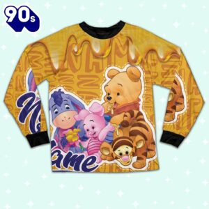 Personalized the Pooh Honey Pajamas Set - Movie Cartoon Holiday Pajamas