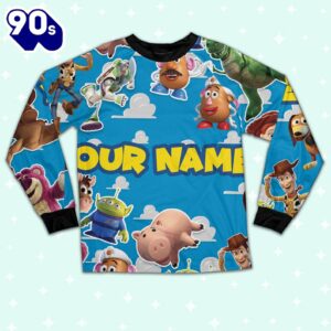 Personalized Toy Story Beach Towel Pajamas Set - Movie Cartoon Holiday Pajamas