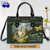 Personalized Unicorn God Is Within Me I Will Not Fall Leather Bag , Christian Bags  Gift For Women Christmas