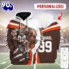 Personalized Unisex Tracksuit Hoodies Cleveland Browns Football Team 3D Apparel