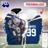 Personalized Unisex Tracksuit Hoodies Indianapolis Colts Football Team 3D Apparel
